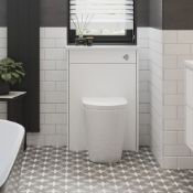 New (U68) Perla Matt White WC Unit 600mm. RRP £218.00. Finished In Matt White Designer, Modu...