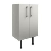 New (U103) Alba 500mm 2 Door Full Depth Base Unit - Light Grey Gloss. RRP £255.00. Soft Close...