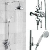 New (E76) Edwardian Dual Traditional Thermostatic Shower Mixer + Rigid Riser + Diverter. RRP £...