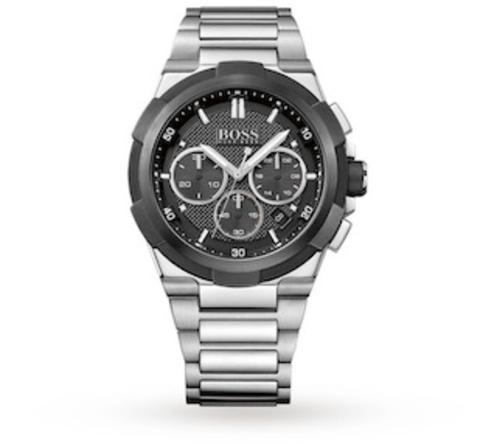 Hugo Boss 1513359 Men's Supernova Black Dial Silver Bracelet Chronograph Watch - Image 2 of 5