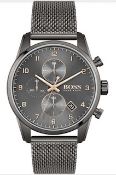 Hugo Boss 1513837 Men's Skymaster Grey Mesh Band Quartz Chronograph Watch