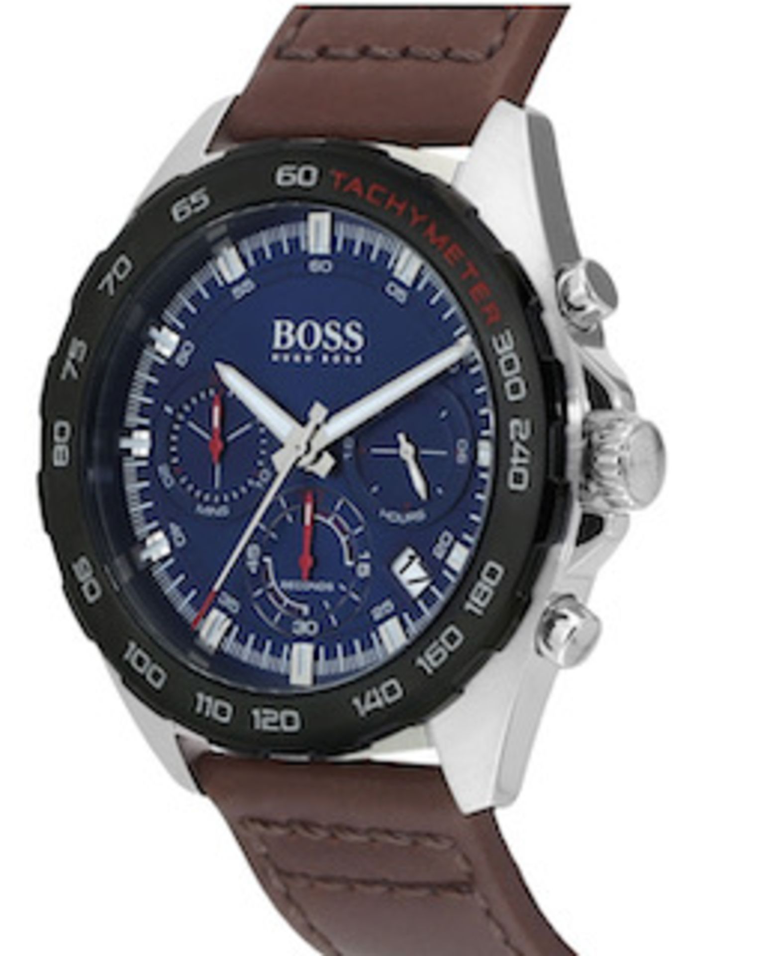 Hugo Boss 1513663 Men's Intensity Brown Leather Strap Chronograph Watch - Image 4 of 4