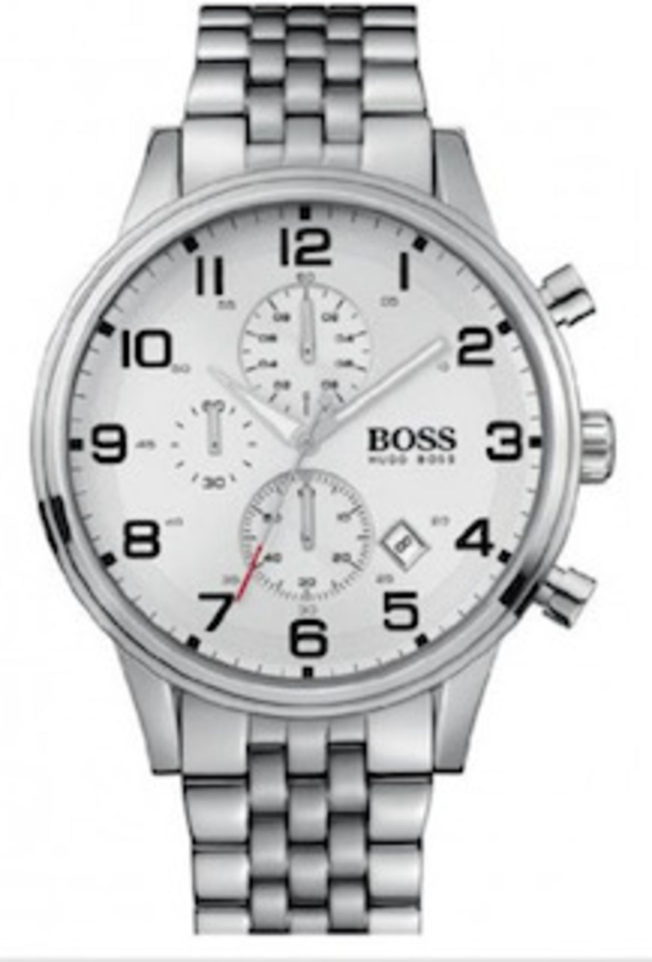 Hugo Boss 1512445 Men's Aeroliner Silver Bracelet Chronograph Watch