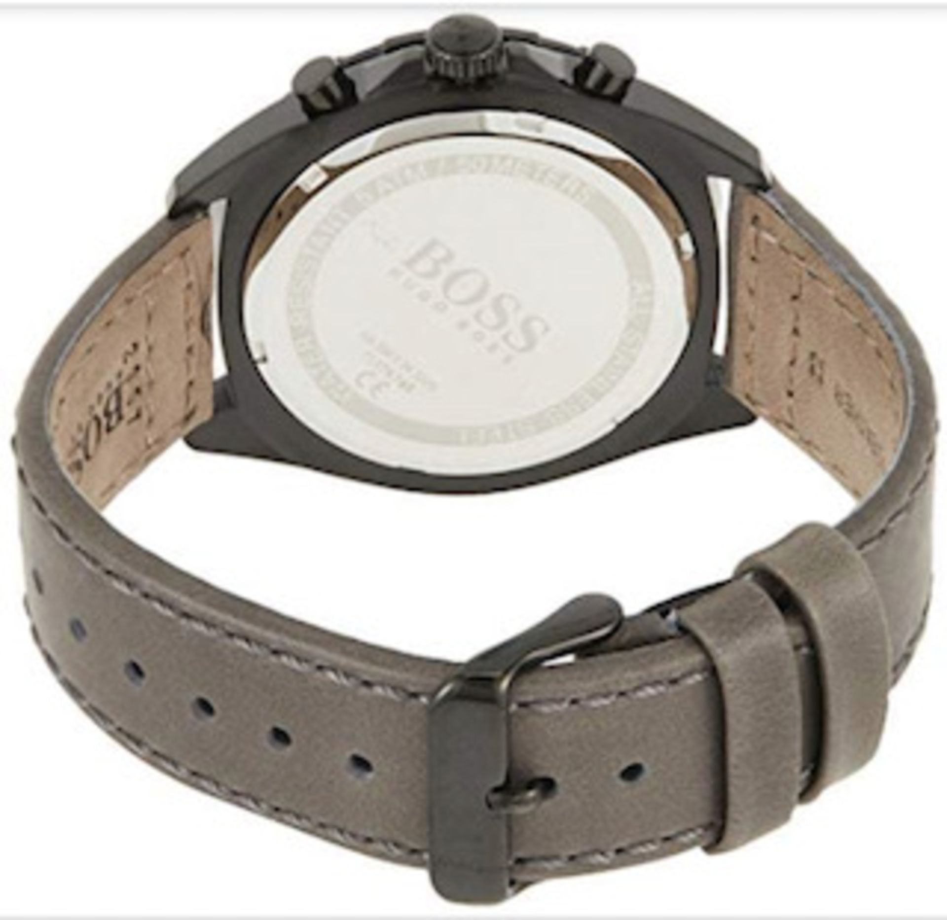 Hugo Boss 1513679 Men's Intensity Grey Leather Strap Chronograph Watch - Image 4 of 5