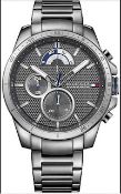 Tommy Hilfiger 1791347 Men's Decker Bracelet Watch In Gunmetal Grey
