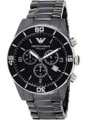 Emporio Armani AR1421 Men's Black Ceramica Chronograph Watch