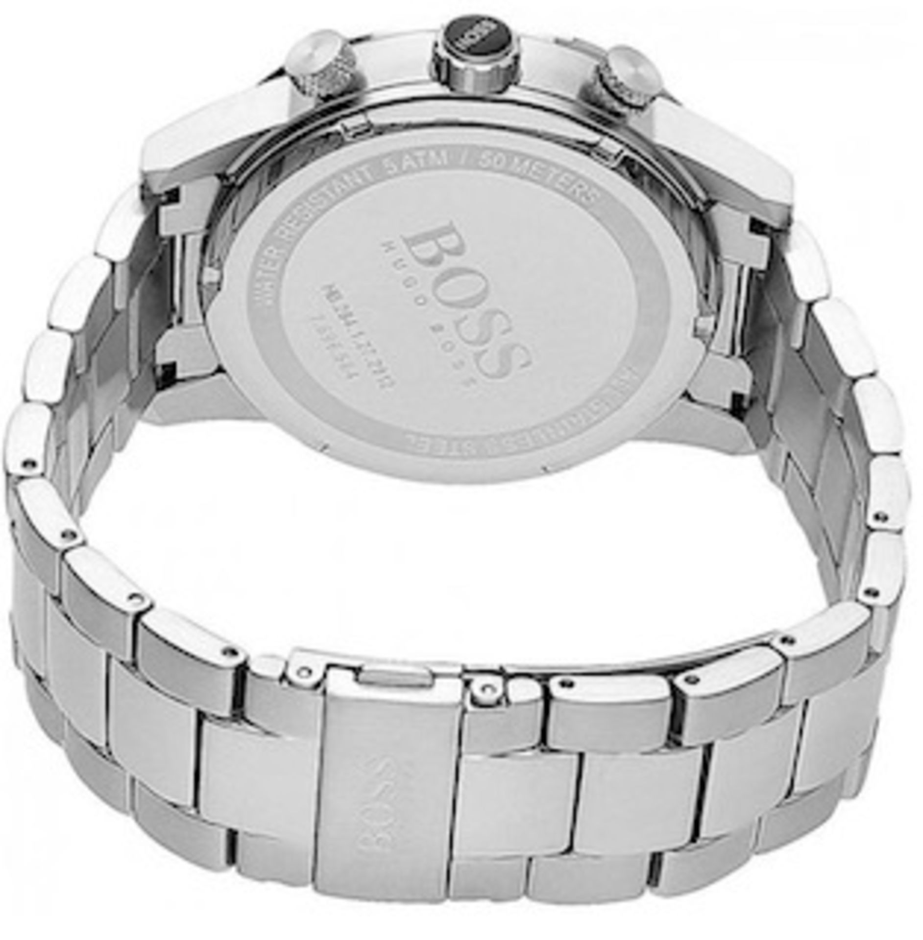 Hugo Boss 1513510 Men's Rafale Blue Dial Silver Bracelet Chronograph Watch - Image 4 of 4