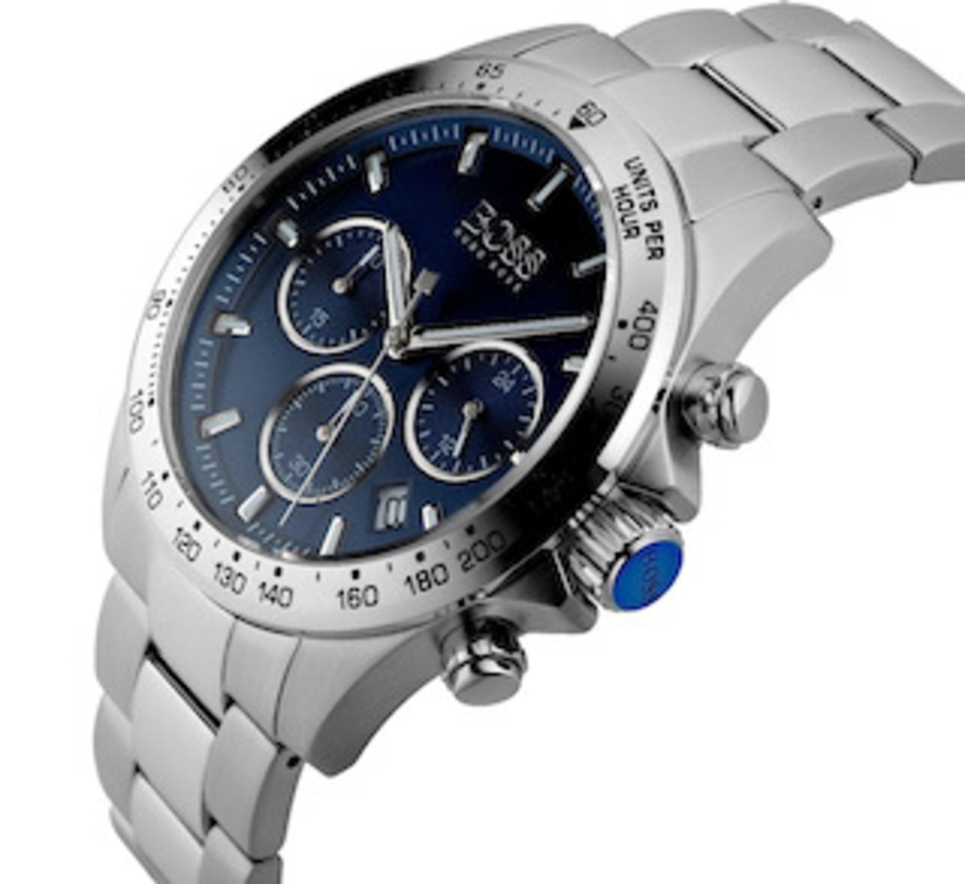 Hugo Boss 1513755 Men's Hero Lux Sport Silver Bracelet Chronograph Watch - Image 5 of 6
