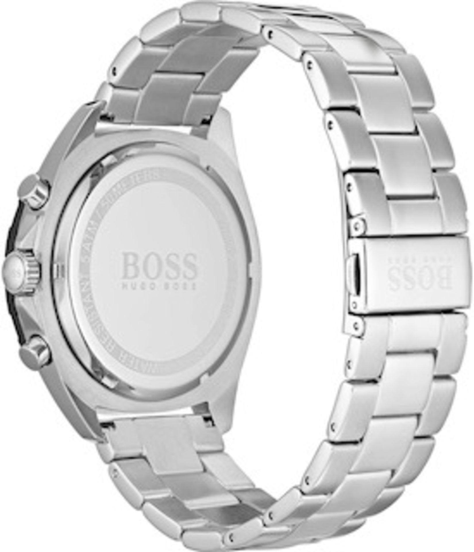 Hugo Boss 1513680 Men's Intensity Black Face Silver Bracelet Quartz Chronograph Watch - Image 4 of 6