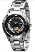 Emporio Armani AR4642 Men's Silver Bracelet Meccanico Designer Watch