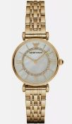 Emporio Armani AR1907 Ladies Mother Of Pearl Dial Gold Tone Bracelet Quartz Watch
