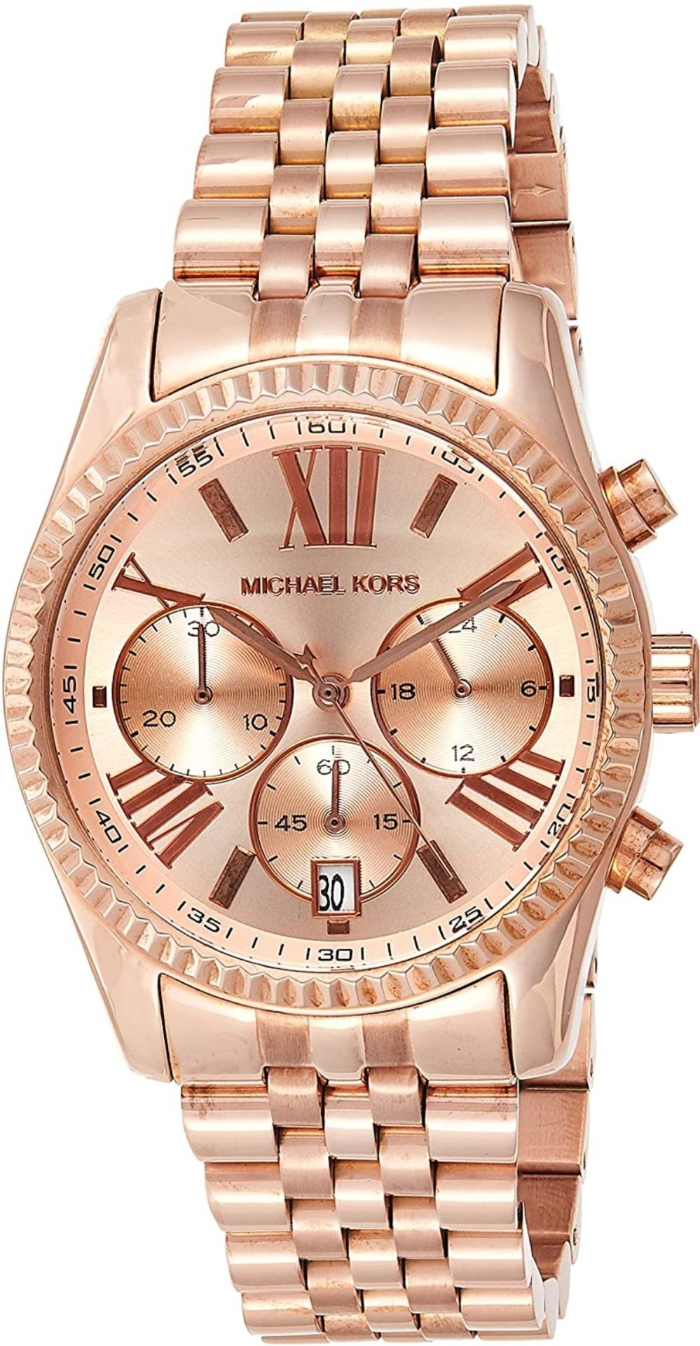 Michael Kors MK5569 Ladies Rose Gold Lexington Quartz Watch - Image 2 of 7