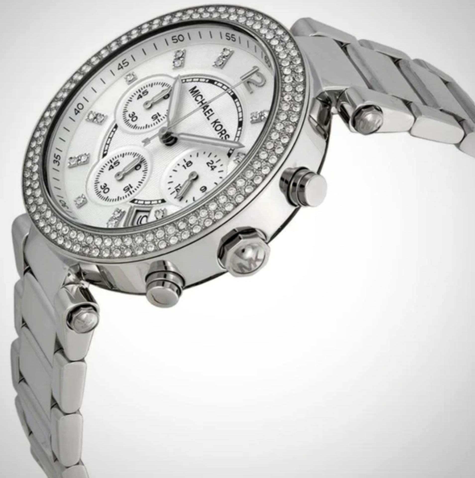 Ladies Michael Kors Parker Chronograph Watch MK5353 - Image 7 of 8