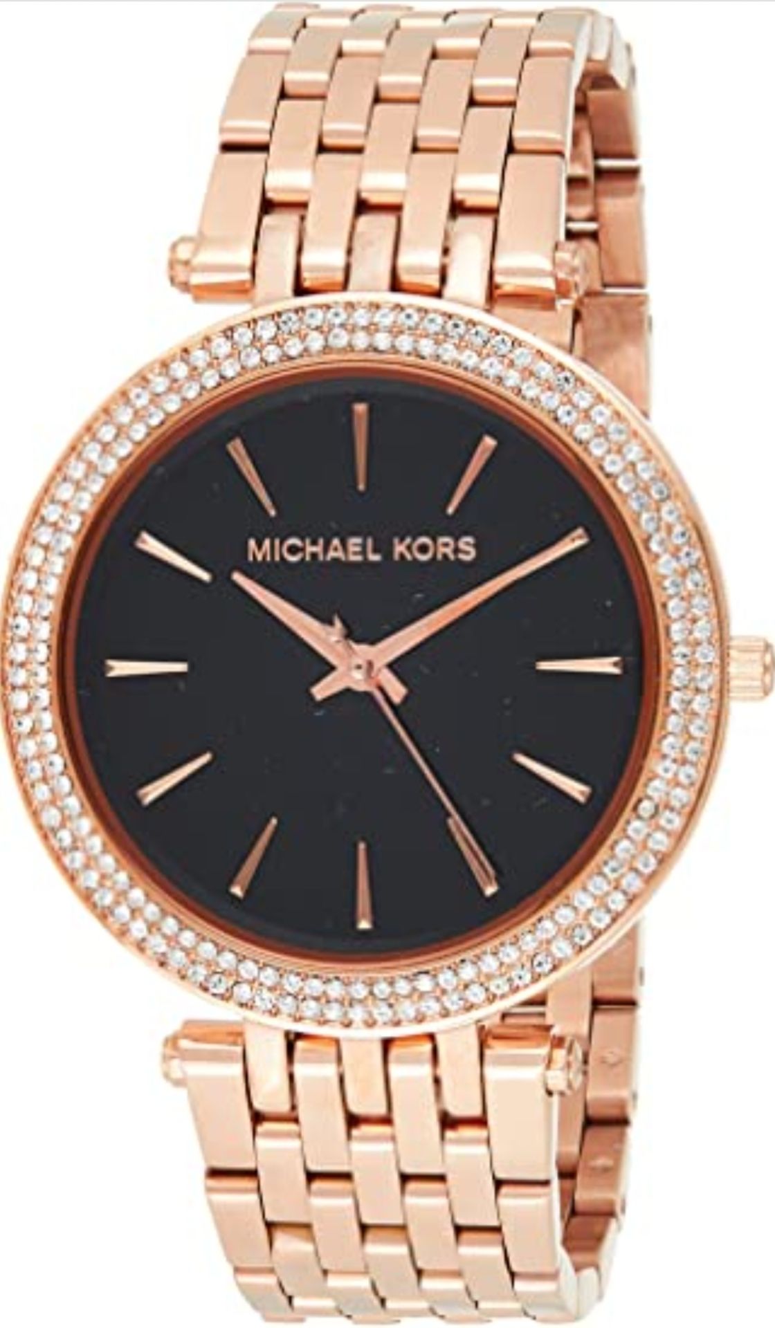 Michael Kors MK3402 Darci Black & Rose Gold-Tone Stainless Steel Ladies Watch - Image 2 of 6