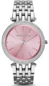 Michael Kors MK3352 Darci Pink & Silver Stainless Steel Ladies Watch