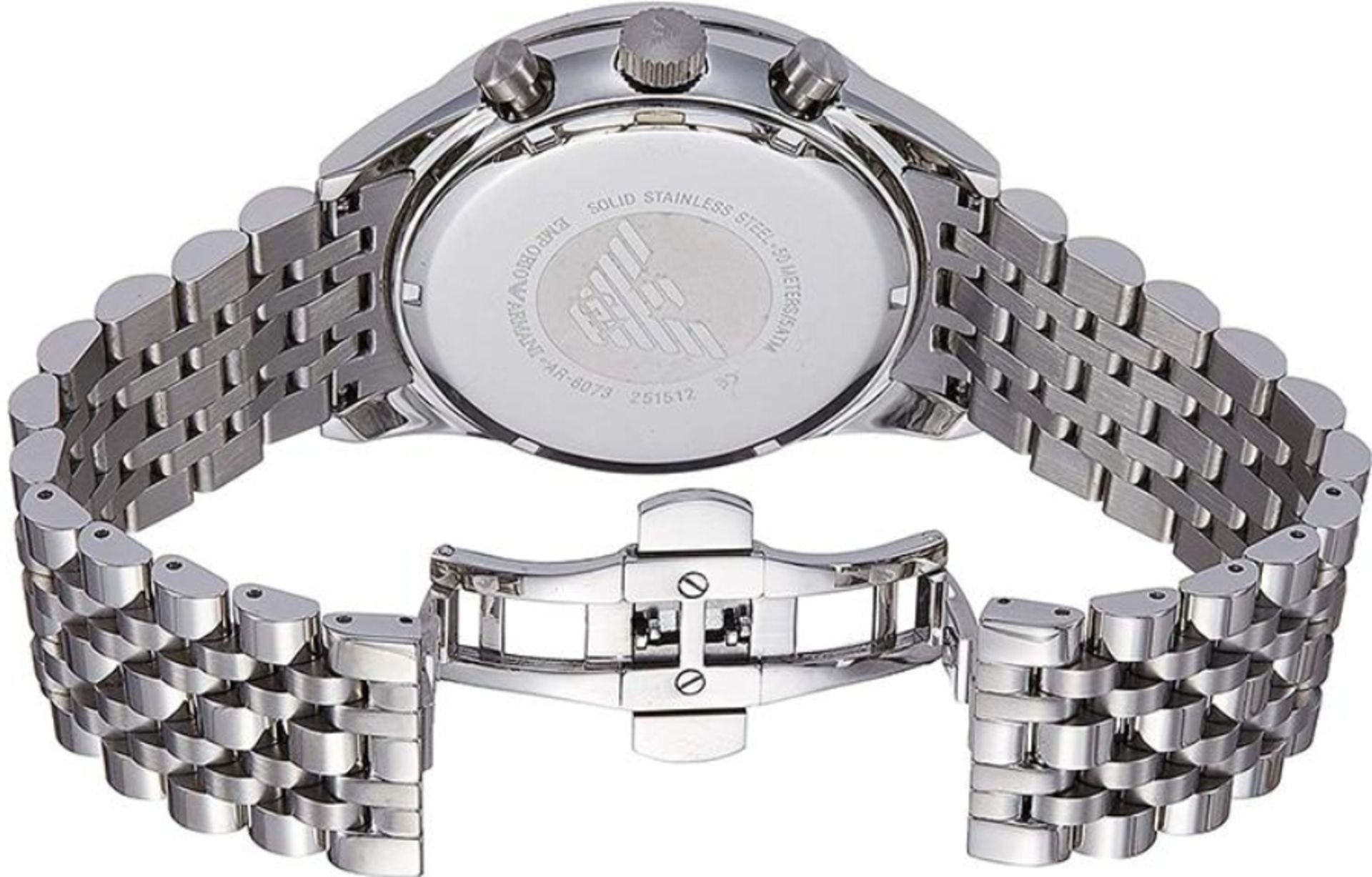 AR6073 Emporio Armani Men's Sportivo Silver Stainless Steel Chronograph Watch - Image 3 of 7