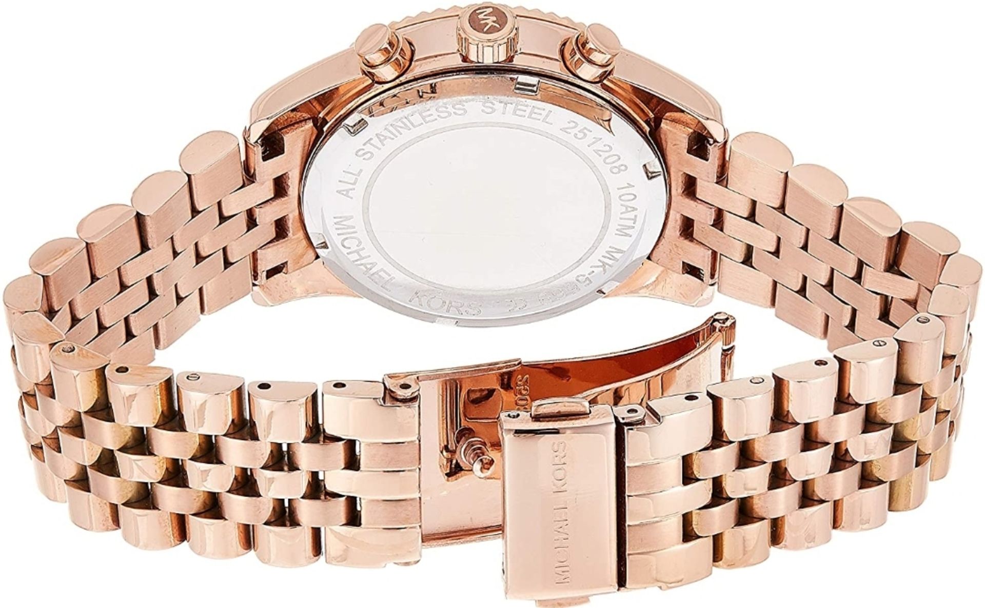 Michael Kors MK5569 Ladies Rose Gold Lexington Quartz Watch - Image 3 of 7