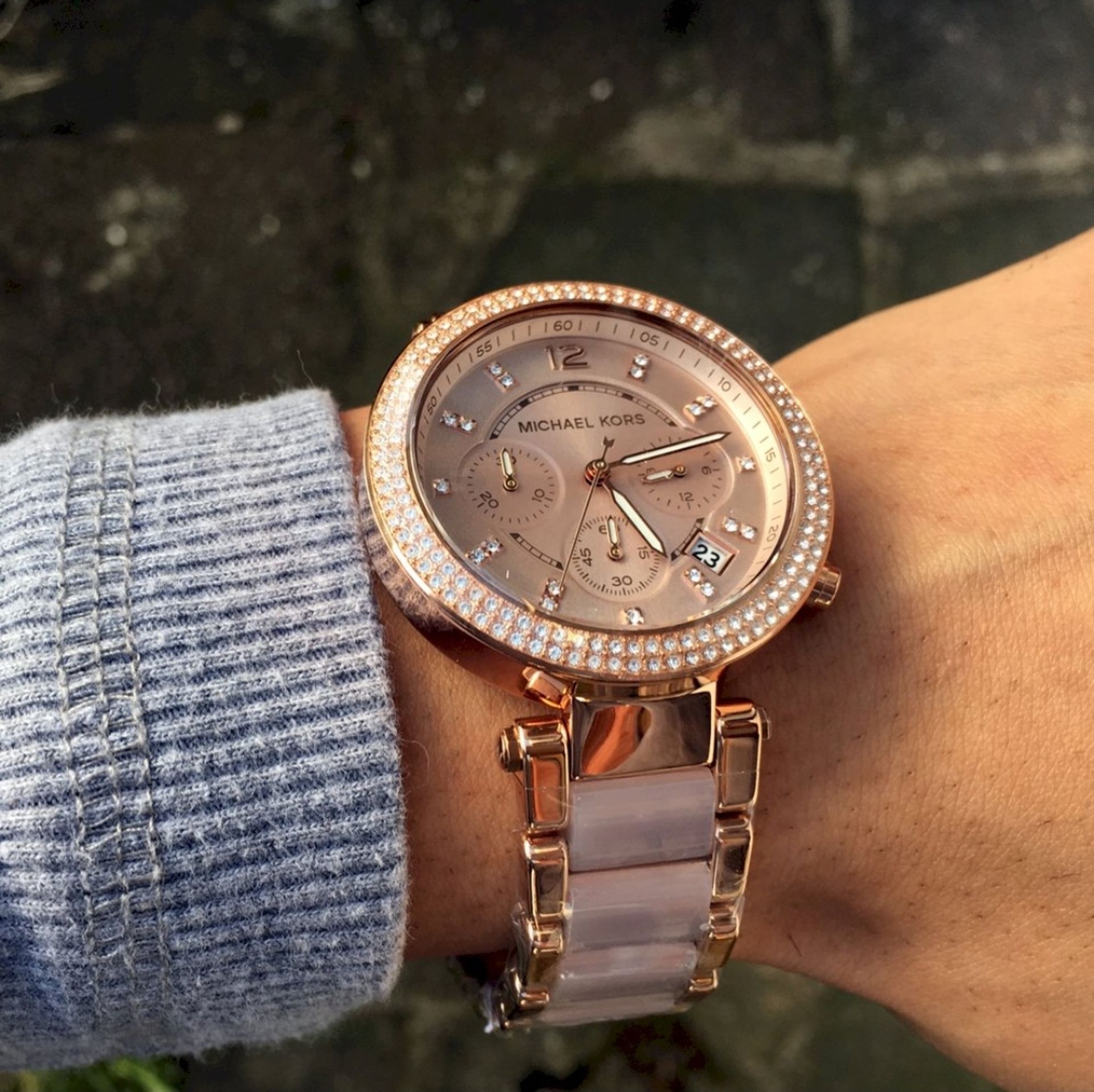 Michael Kors MK5896 Ladies Parker Rose Gold Chronograph Watch - Image 3 of 7