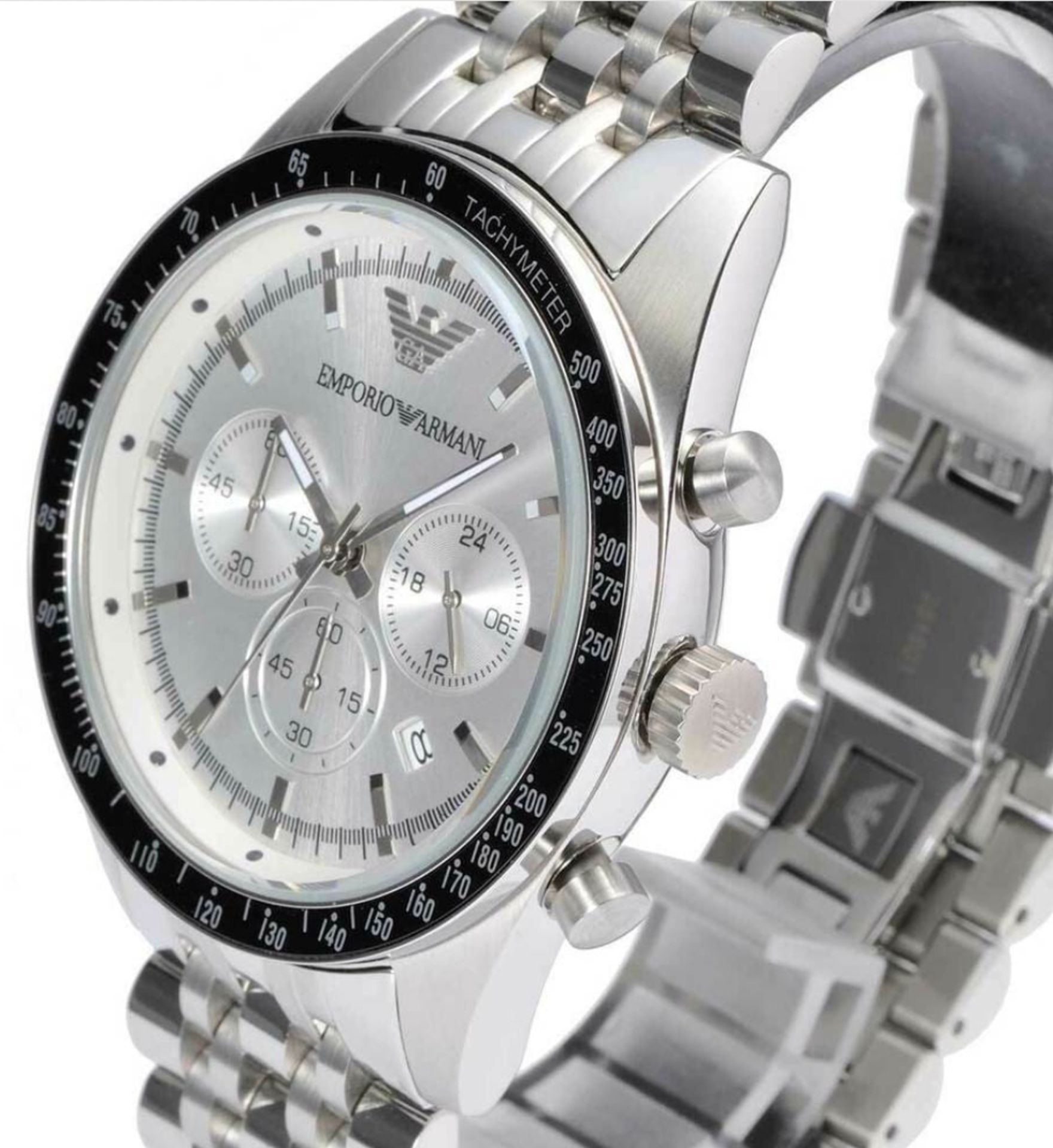 AR6073 Emporio Armani Men's Sportivo Silver Stainless Steel Chronograph Watch - Image 5 of 7