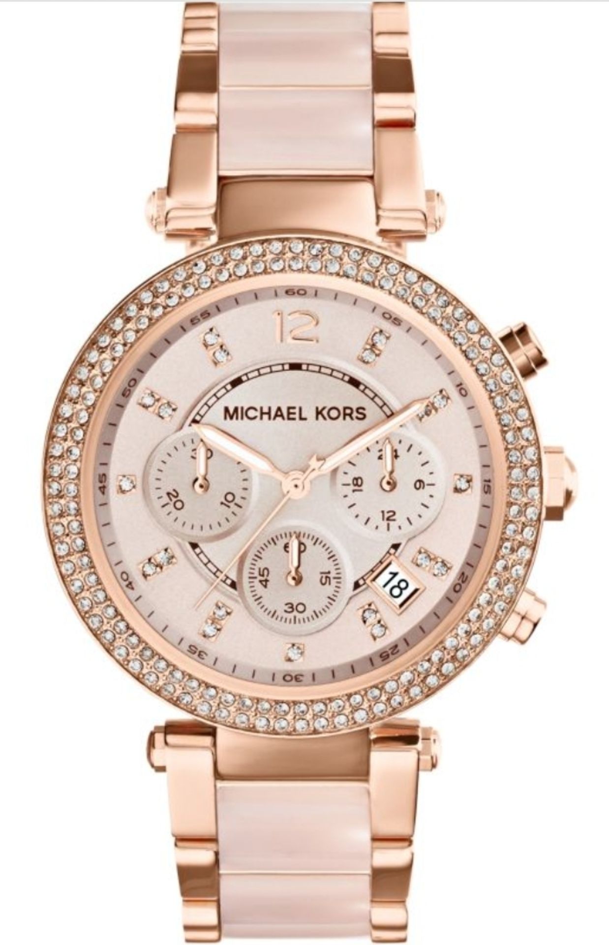 Michael Kors MK5896 Ladies Parker Rose Gold Chronograph Watch