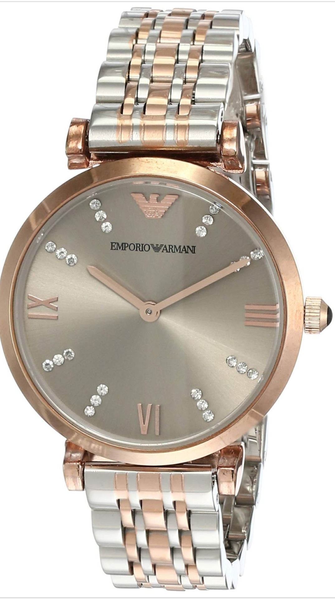 Emporio Armani AR1840 Women's Quartz Designer Watch - Rose Gold & Silver - Image 4 of 5
