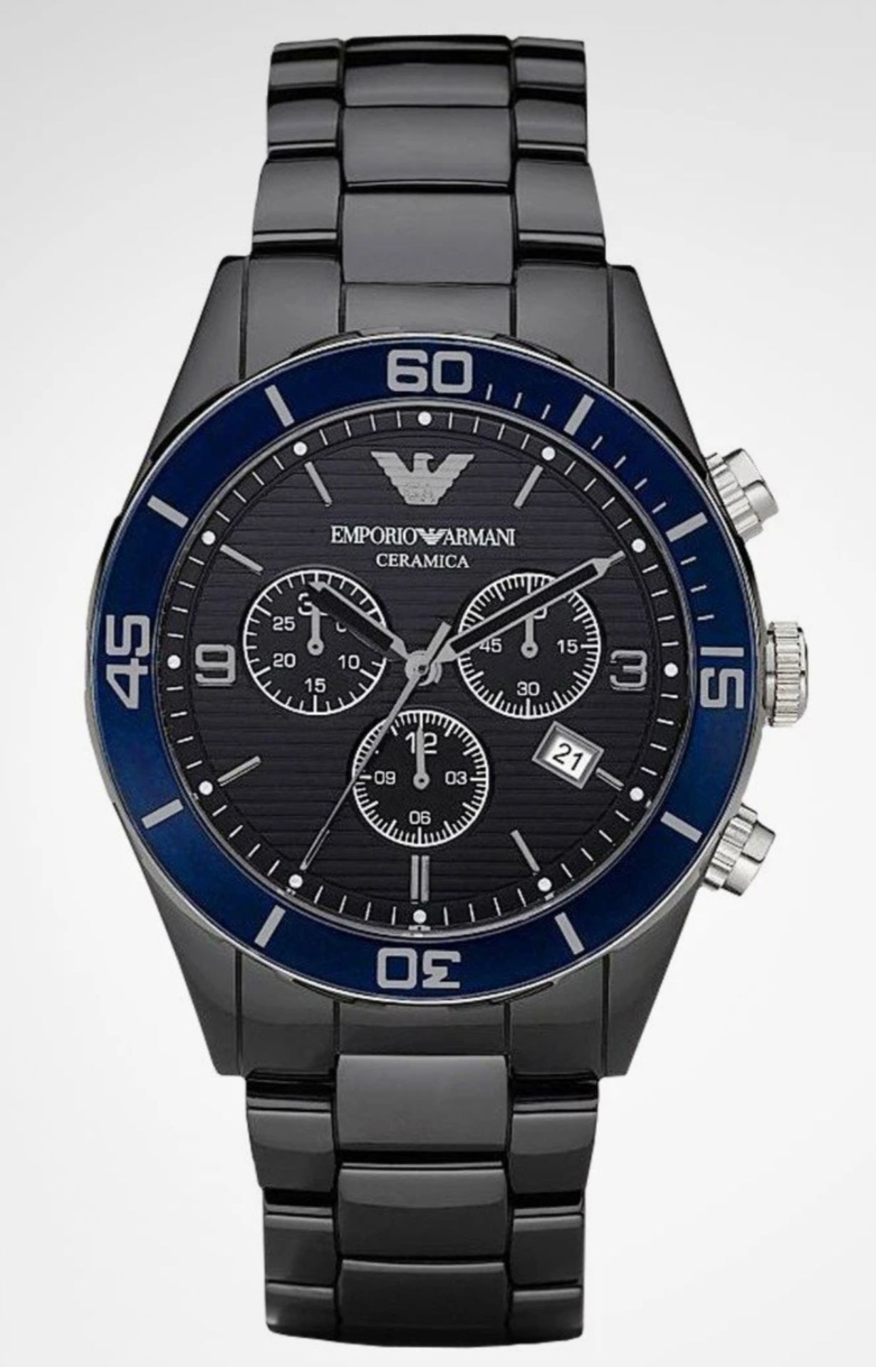 Emporio Armani AR1429 Men's Black Ceramica Chronograph Watch