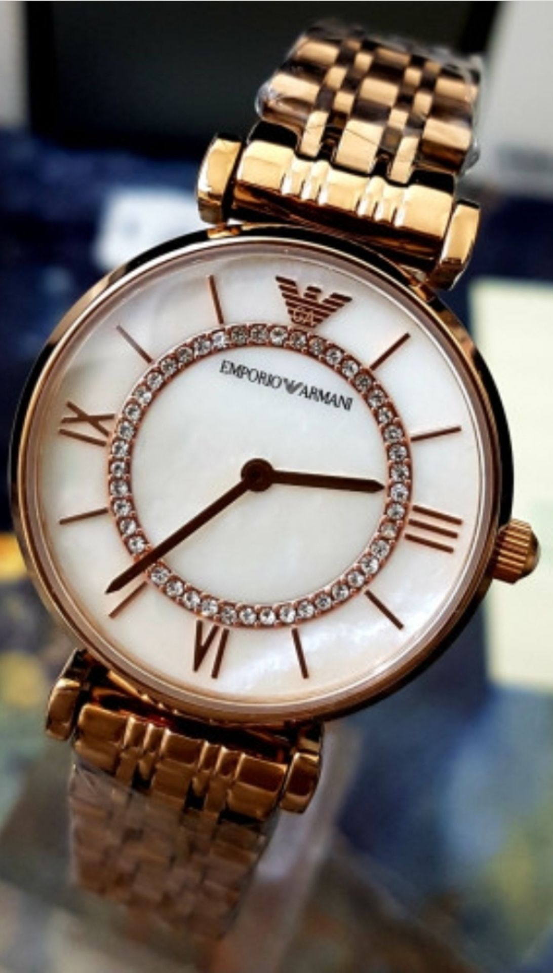 Emporio Armani AR1909 Ladies Gianni - T Bar Rose Gold quartz Designer Watch - Image 3 of 6