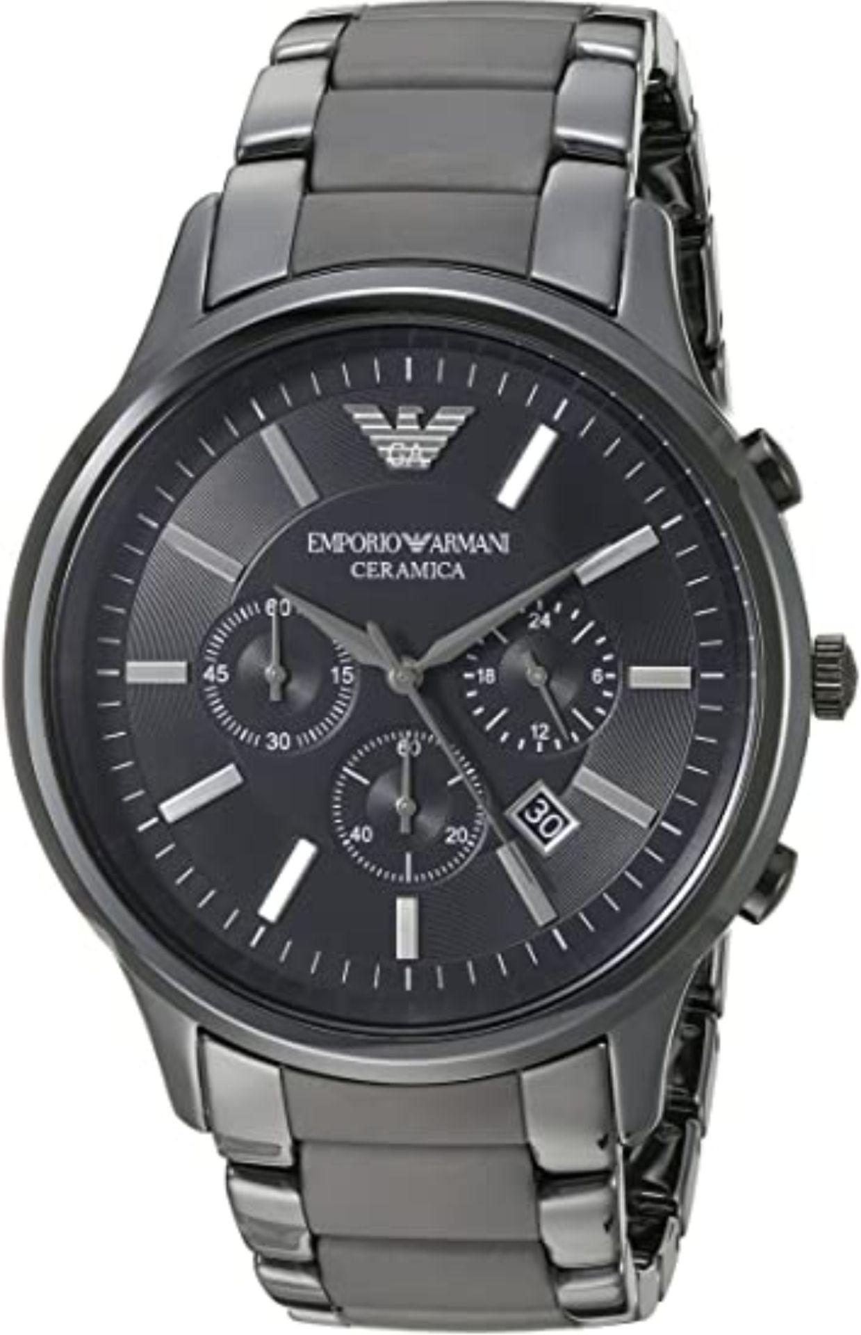 Emporio Armani AR1451 Men's Ceramica Black Ceramic Bracelet Quartz Chronograph Watch - Image 4 of 7