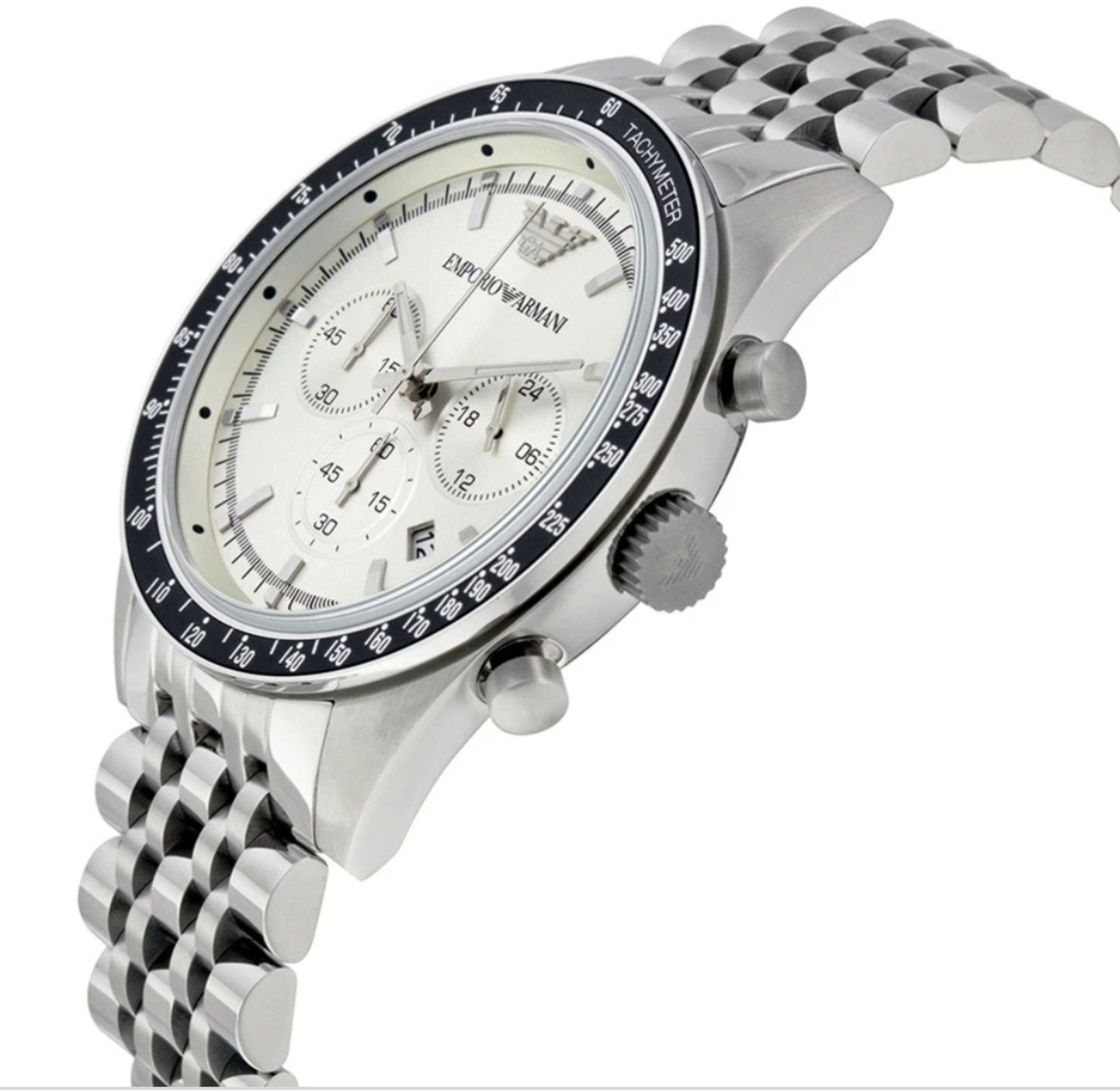 AR6073 Emporio Armani Men's Sportivo Silver Stainless Steel Chronograph Watch - Image 6 of 7