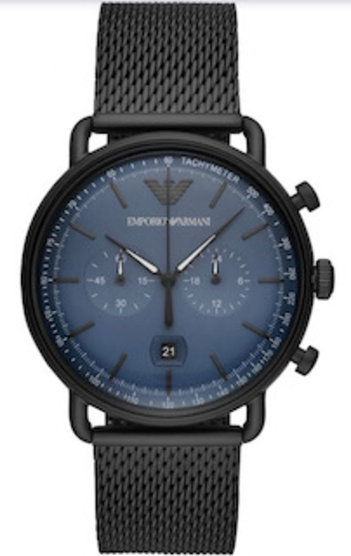 Emporio Armani AR11201 Men's Aviator Blue Dial Chronograph Watch