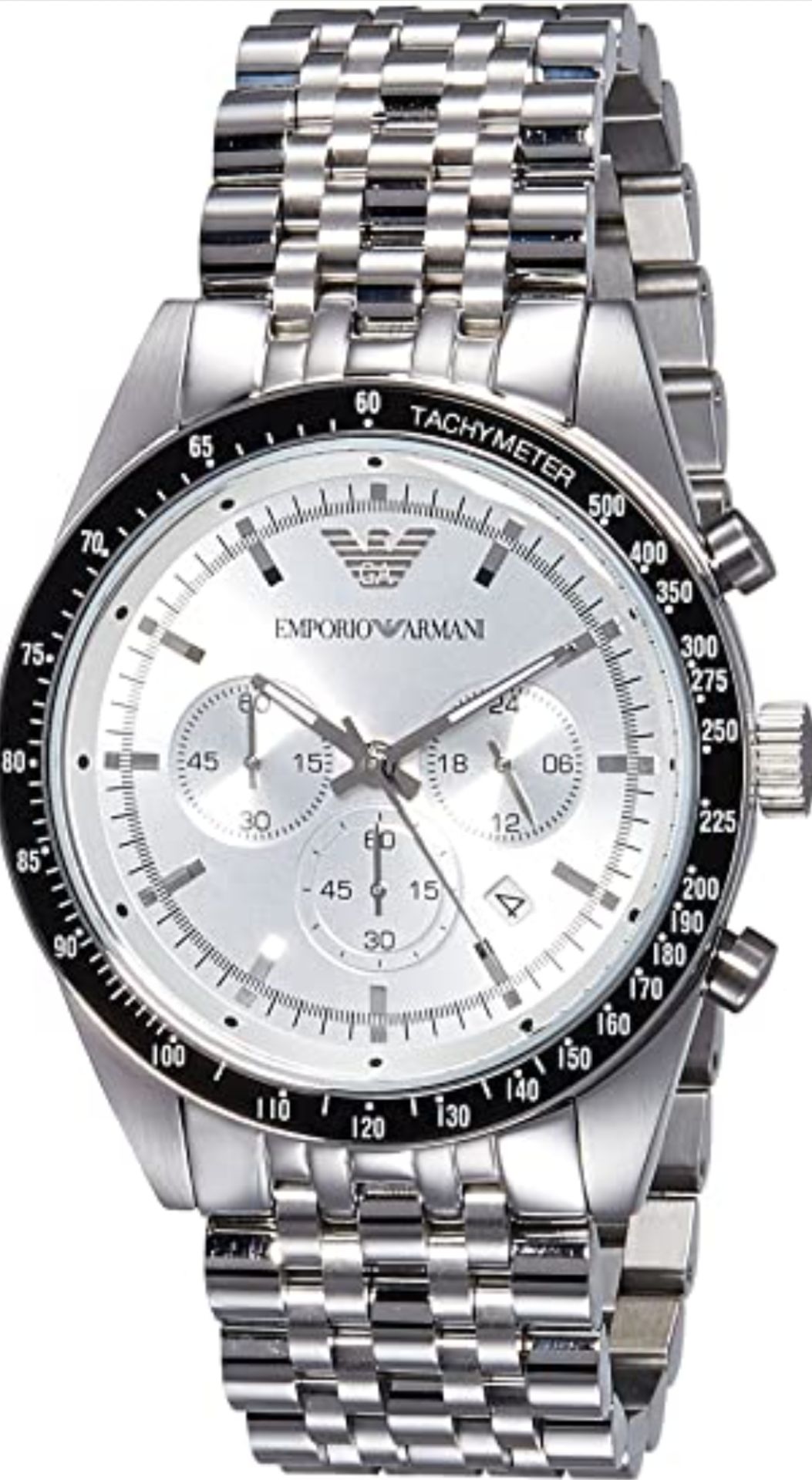 AR6073 Emporio Armani Men's Sportivo Silver Stainless Steel Chronograph Watch - Image 2 of 7