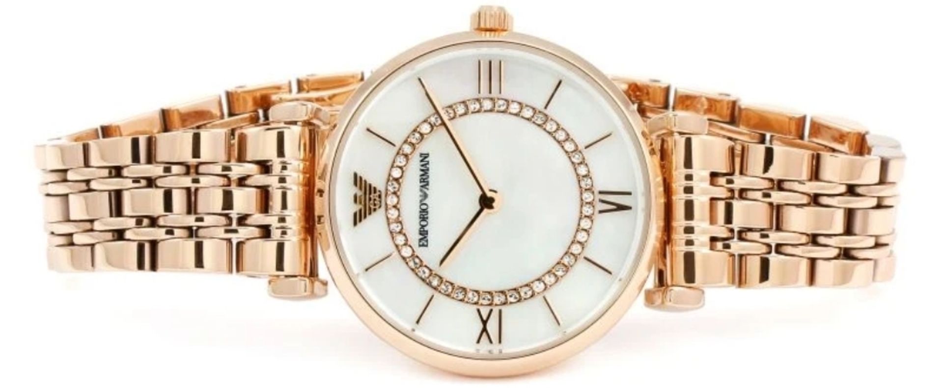 Emporio Armani AR1909 Ladies Gianni - T Bar Rose Gold quartz Designer Watch - Image 5 of 6