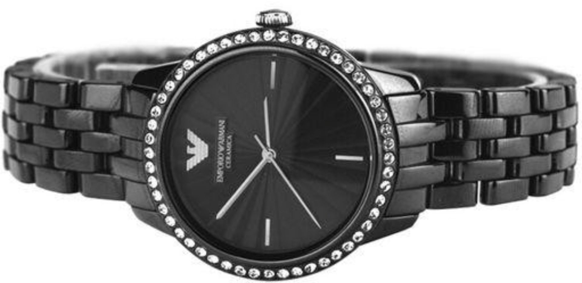 Emporio Armani AR1478 Ladies Black Ceramica Quartz Watch - Image 8 of 9