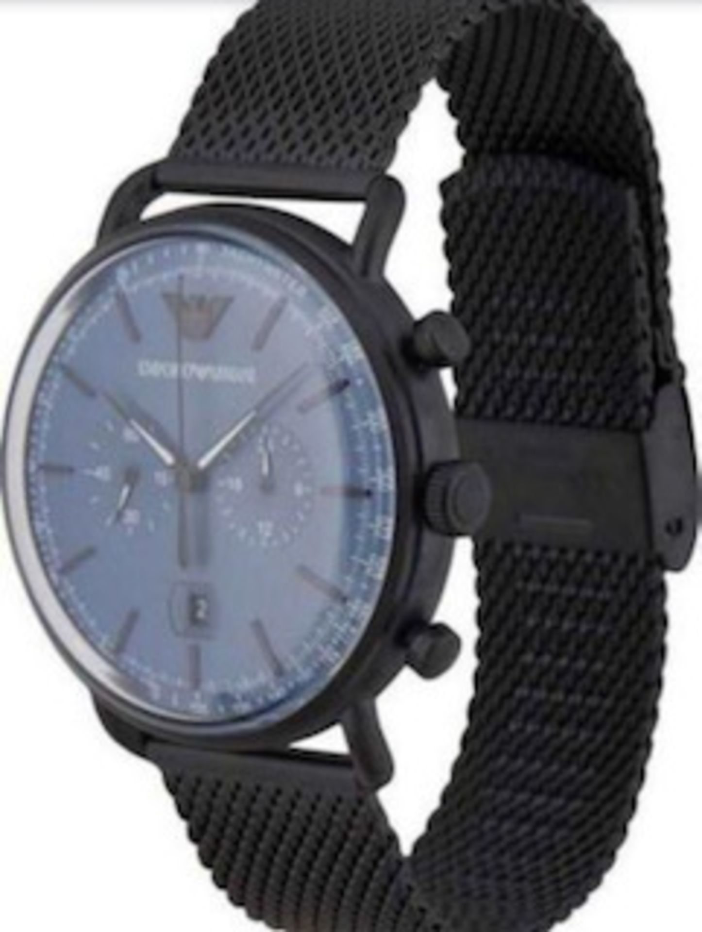 Emporio Armani AR11201 Men's Aviator Blue Dial Chronograph Watch - Image 5 of 6