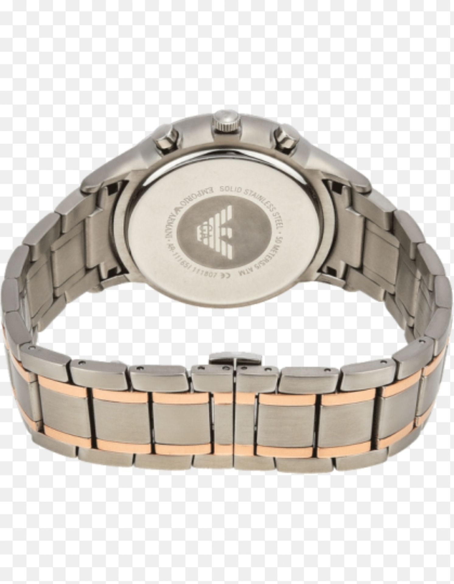 Emporio Armani AR11165 Men's Renato Two Tone Stainless Steel Bracelet Chronograph Watch - Image 5 of 7