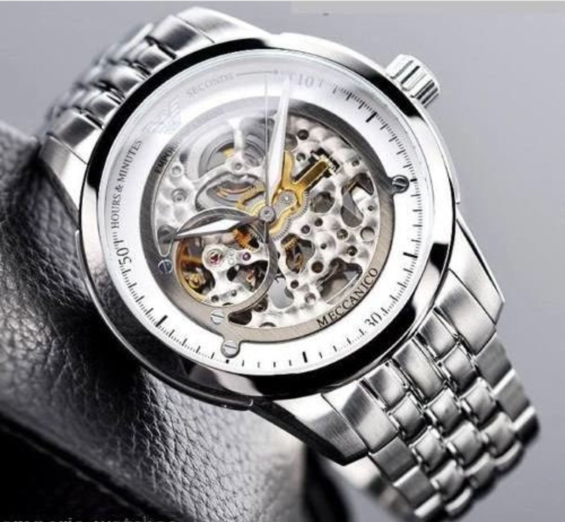 Emporio Armani AR4626 Men's Meccanico Skeleton Watch - Image 3 of 10