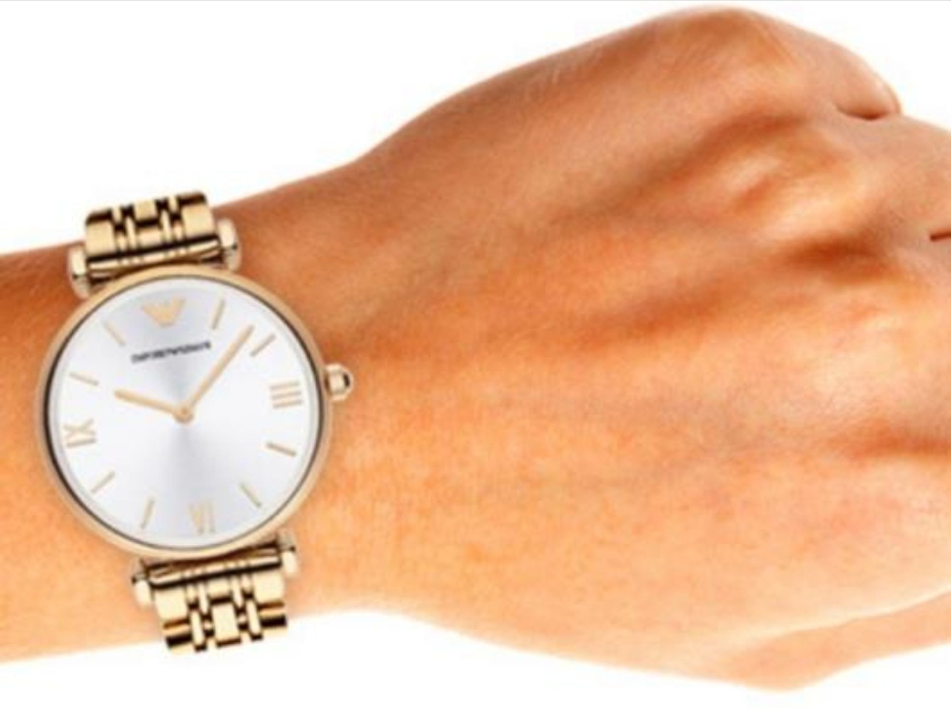 Emporio Armani AR1877 Ladies Gianni T-Bar Gold Tone Bracelet Designer Quartz Watch - Image 4 of 6