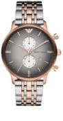 Emporio Armani AR1721 Men's Gianni Two Tone Rose Gold & Silver Chronograph Watch