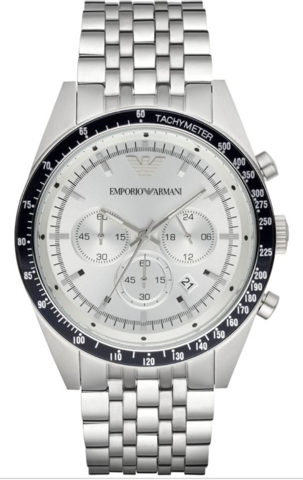 AR6073 Emporio Armani Men's Sportivo Silver Stainless Steel Chronograph Watch