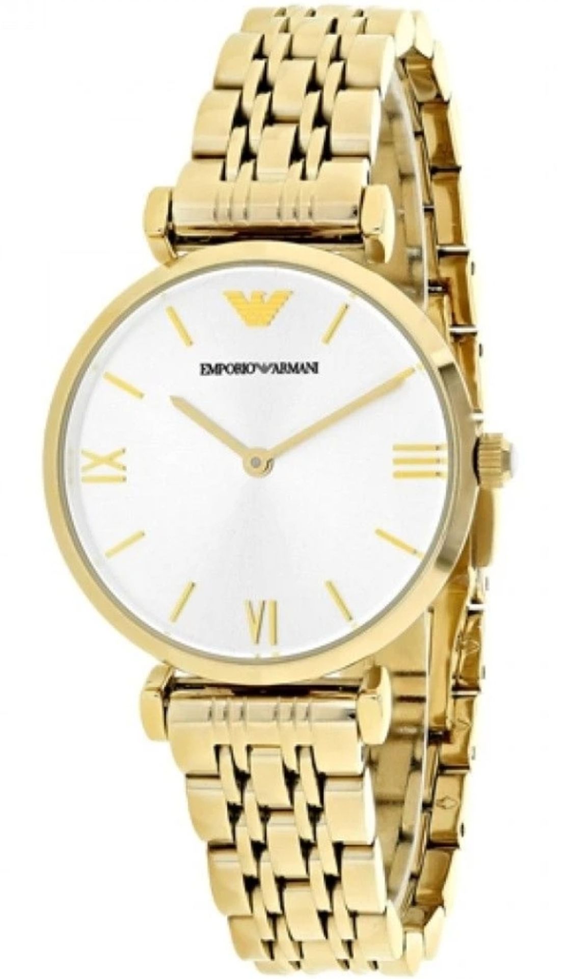 Emporio Armani AR1877 Ladies Gianni T-Bar Gold Tone Bracelet Designer Quartz Watch - Image 3 of 6