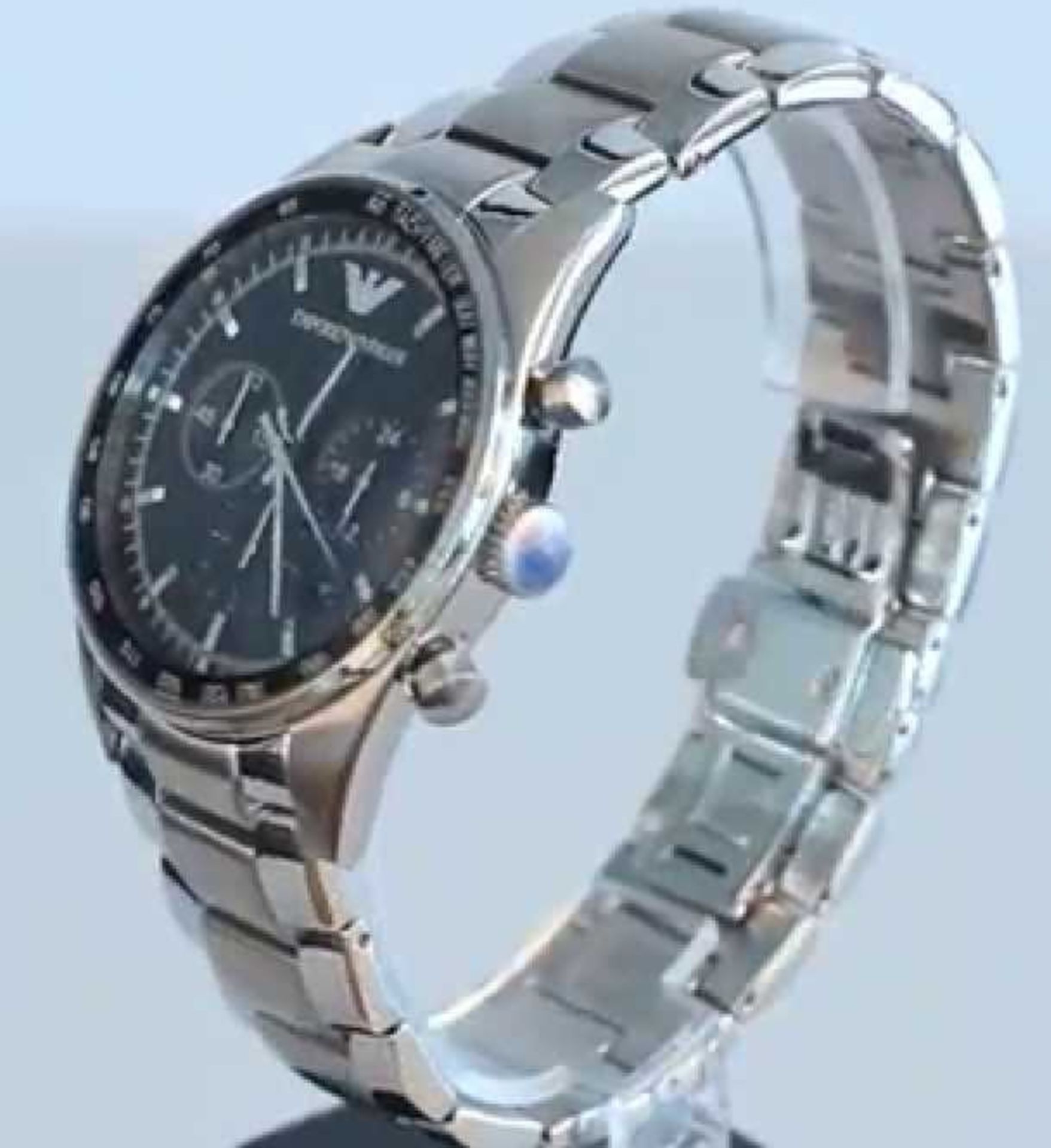 Emporio Armani AR5980 Men's Sportivo Black Dial Silver Bracelet Quartz Chronograph Watch - Image 3 of 7