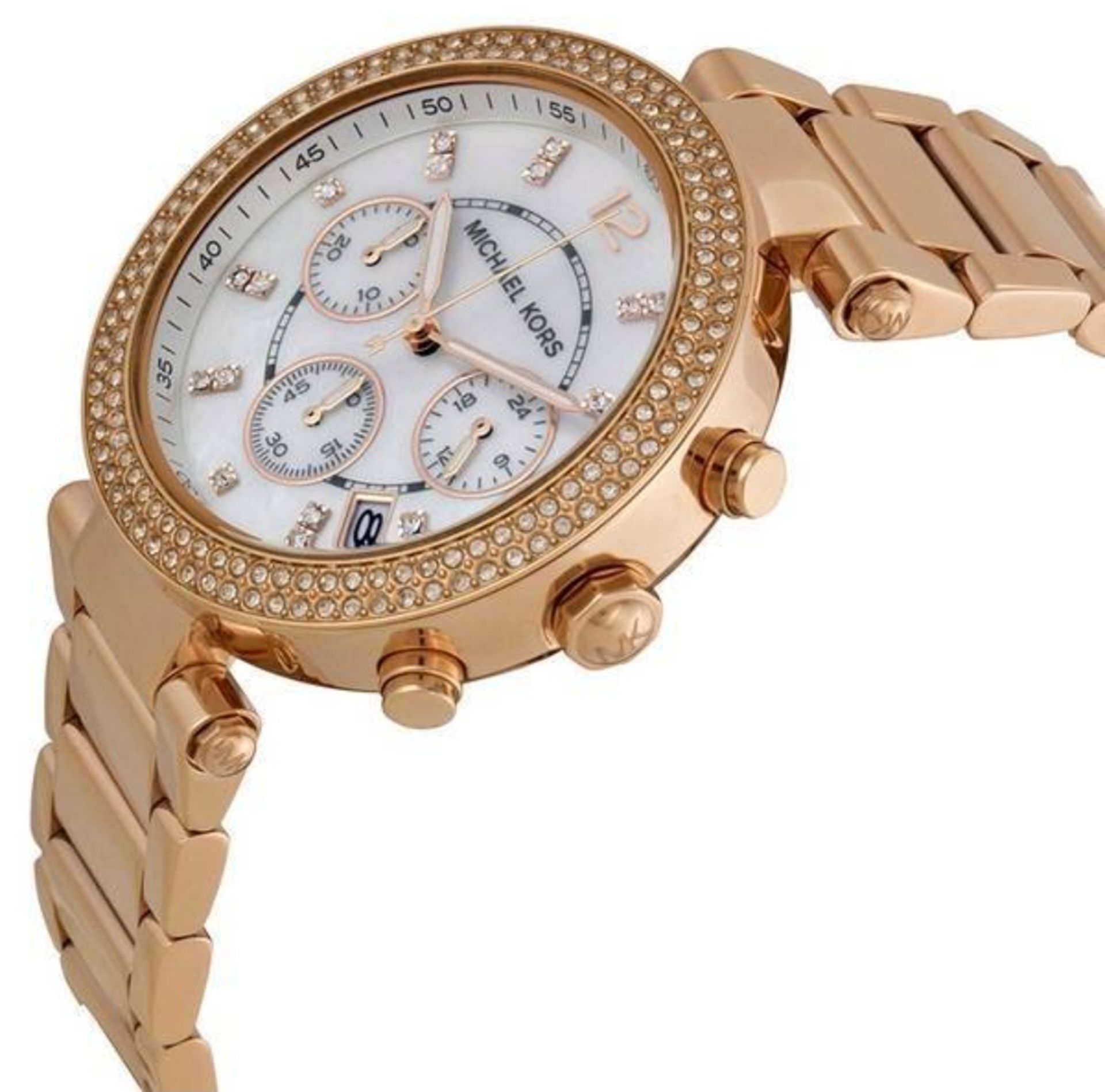 Ladies Michael Kors Parker Chronograph Watch MK5491 - Image 12 of 14