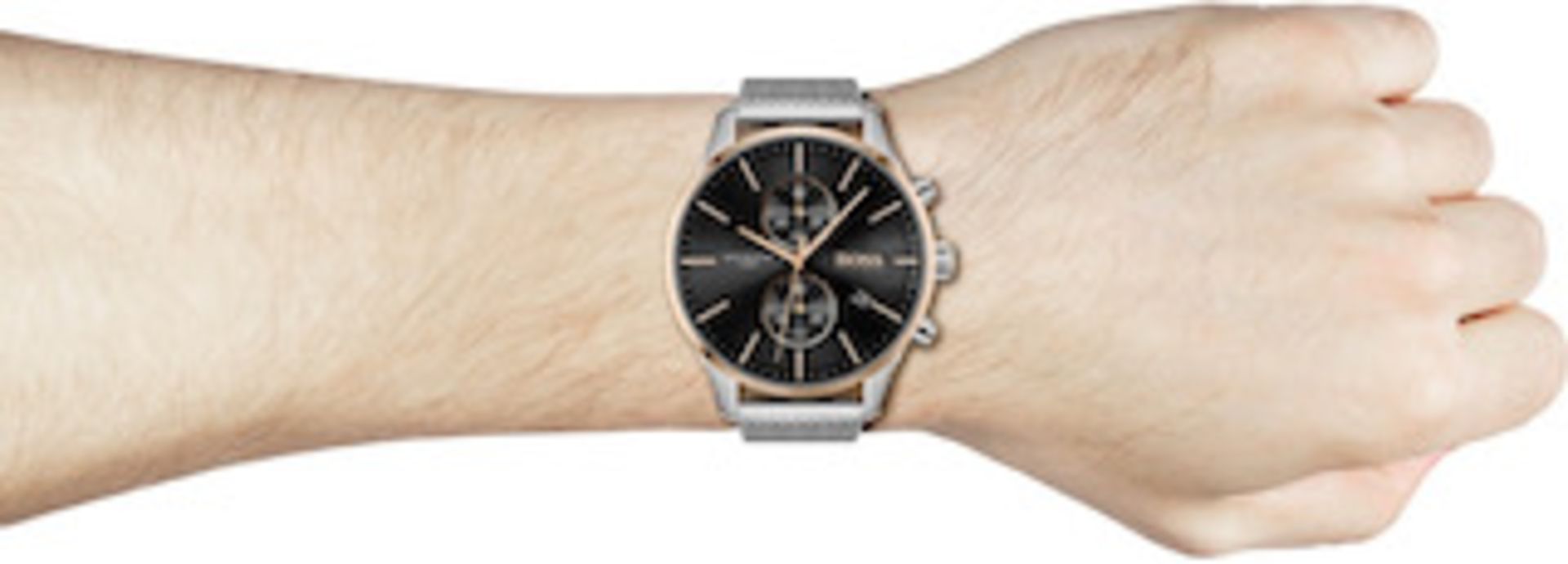 Hugo Boss 1513805 Men's Associate Stainless Steel Mesh Band Chronograph Watch - Image 3 of 6