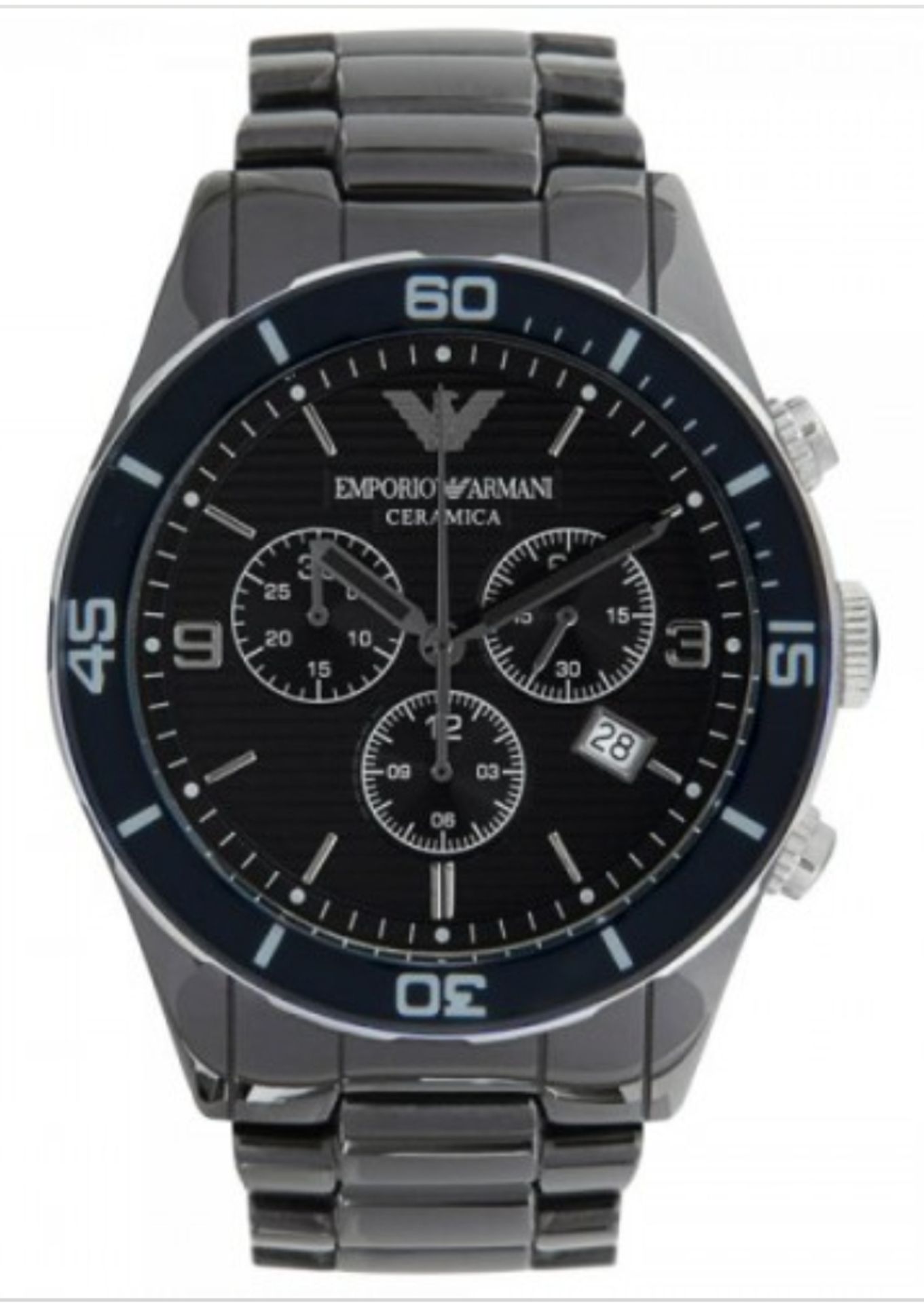 Emporio Armani AR1429 Men's Black Ceramica Chronograph Watch - Image 2 of 6