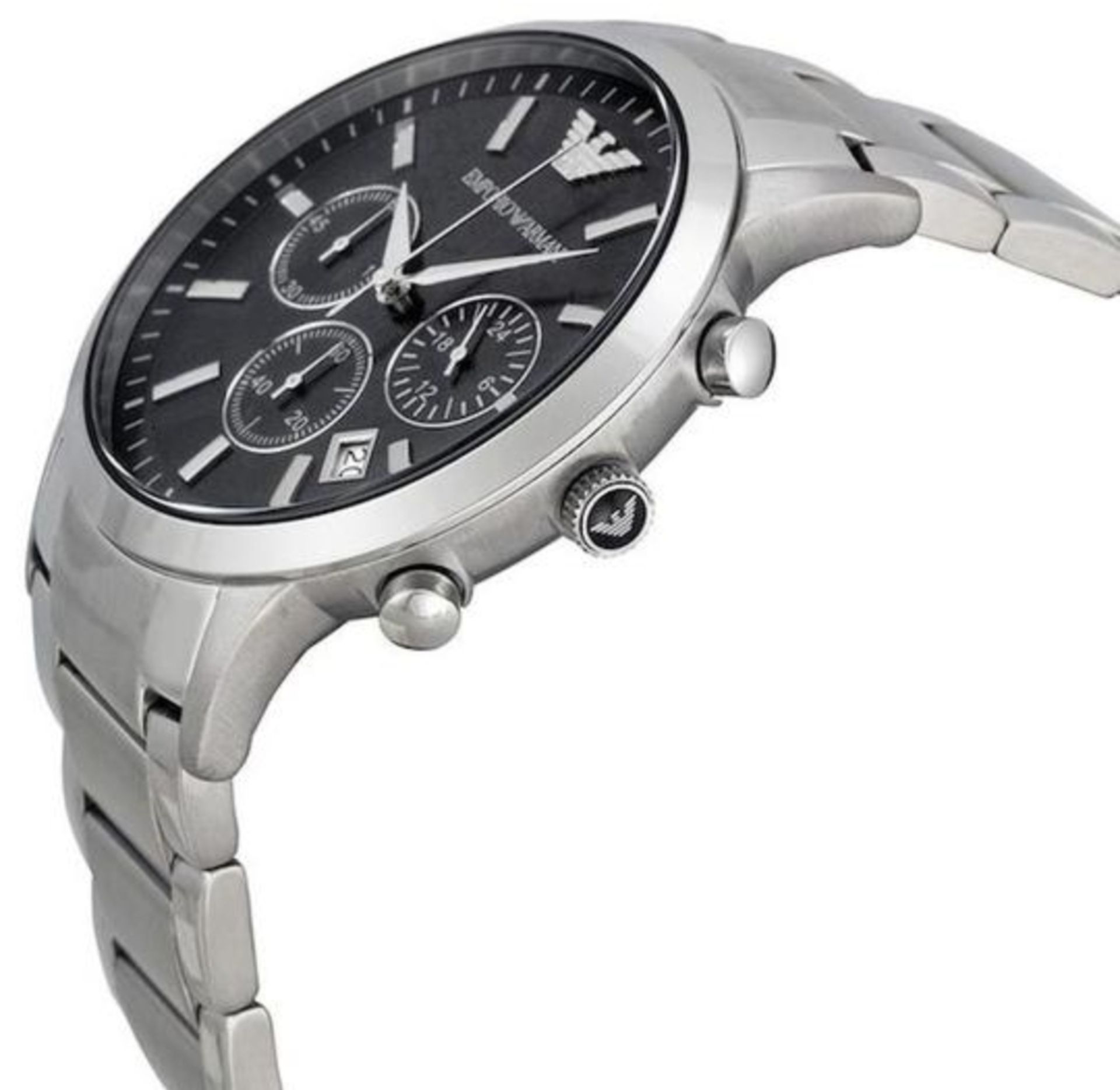 Emporio Armani AR2434 Men's Renato Silver Bracelet Chronograph Watch - Image 6 of 8