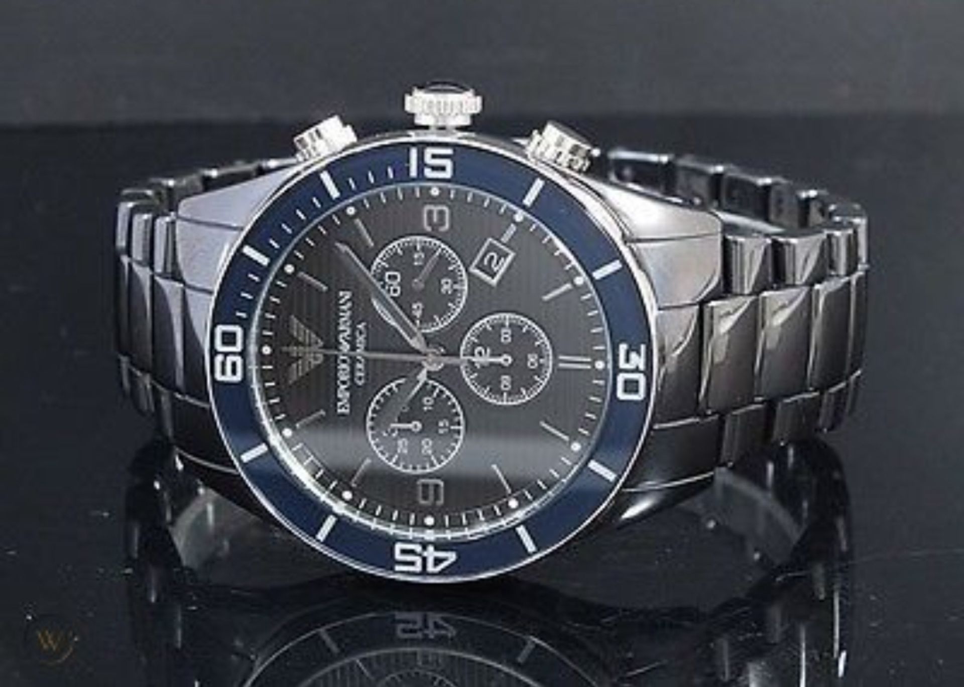 Emporio Armani AR1429 Men's Black Ceramica Chronograph Watch - Image 5 of 6