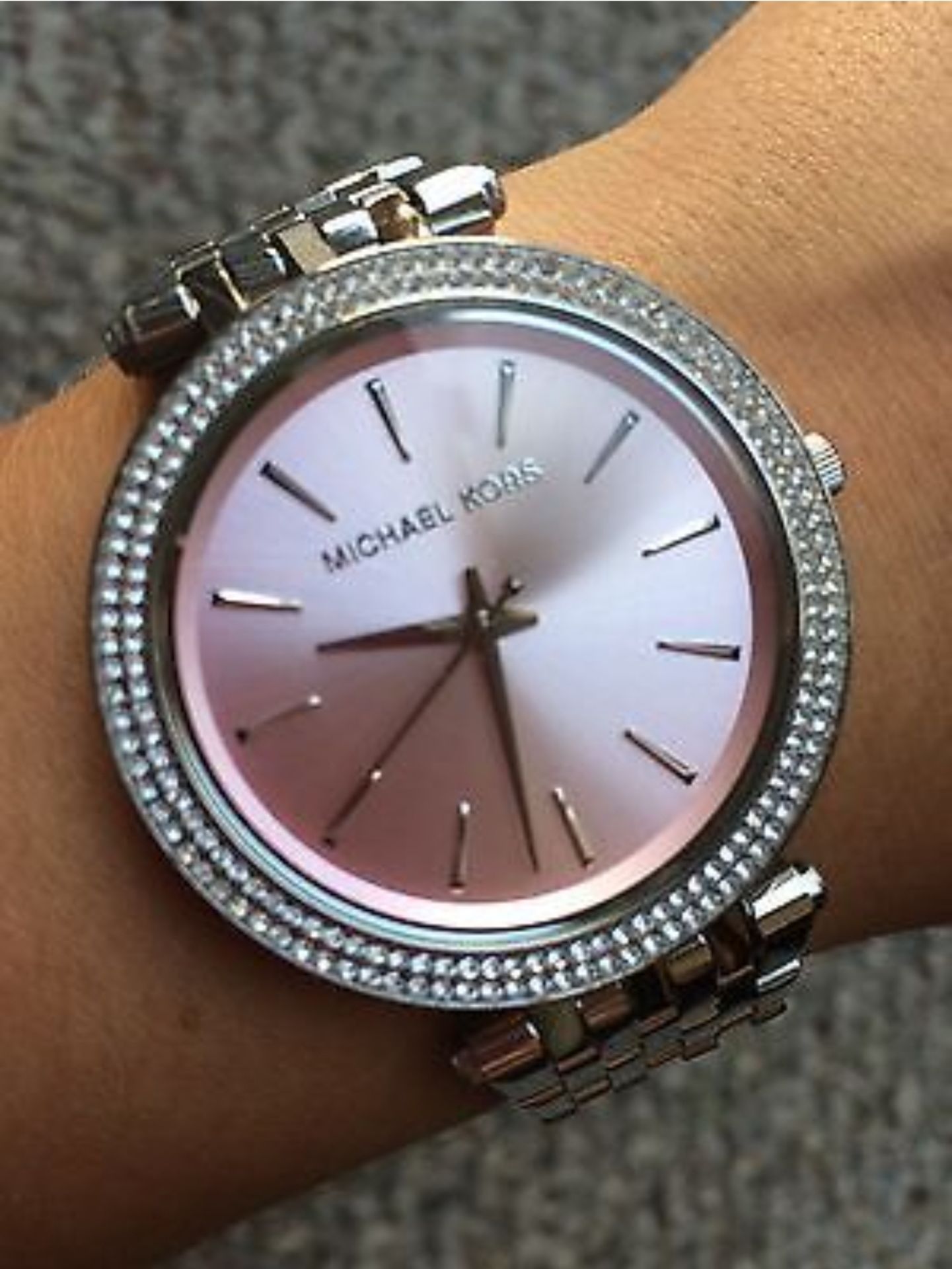 Michael Kors MK3352 Darci Pink & Silver Stainless Steel Ladies Watch - Image 3 of 8