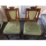 Ornate mahogany dining chairs (set of four)
