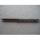 Vintage Silver Cased Propelling Pencil, Chester 1924