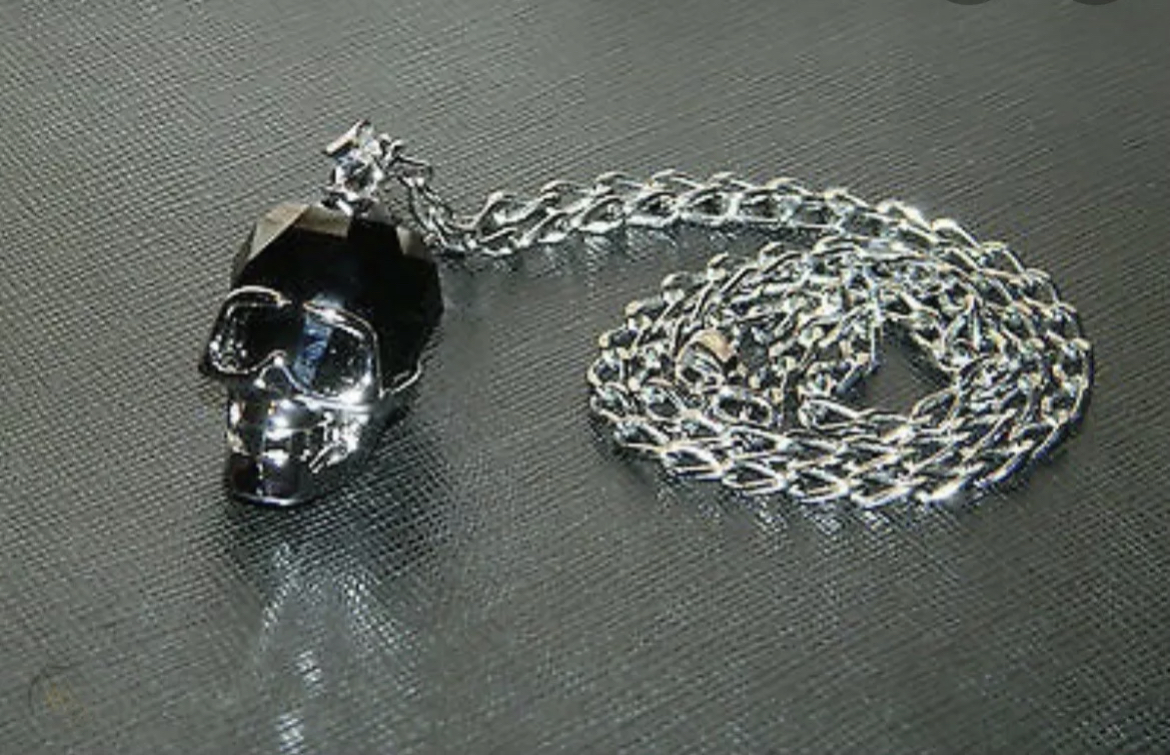 Swarovski Genuine Men's Skull Necklace Discontinued - Image 3 of 3